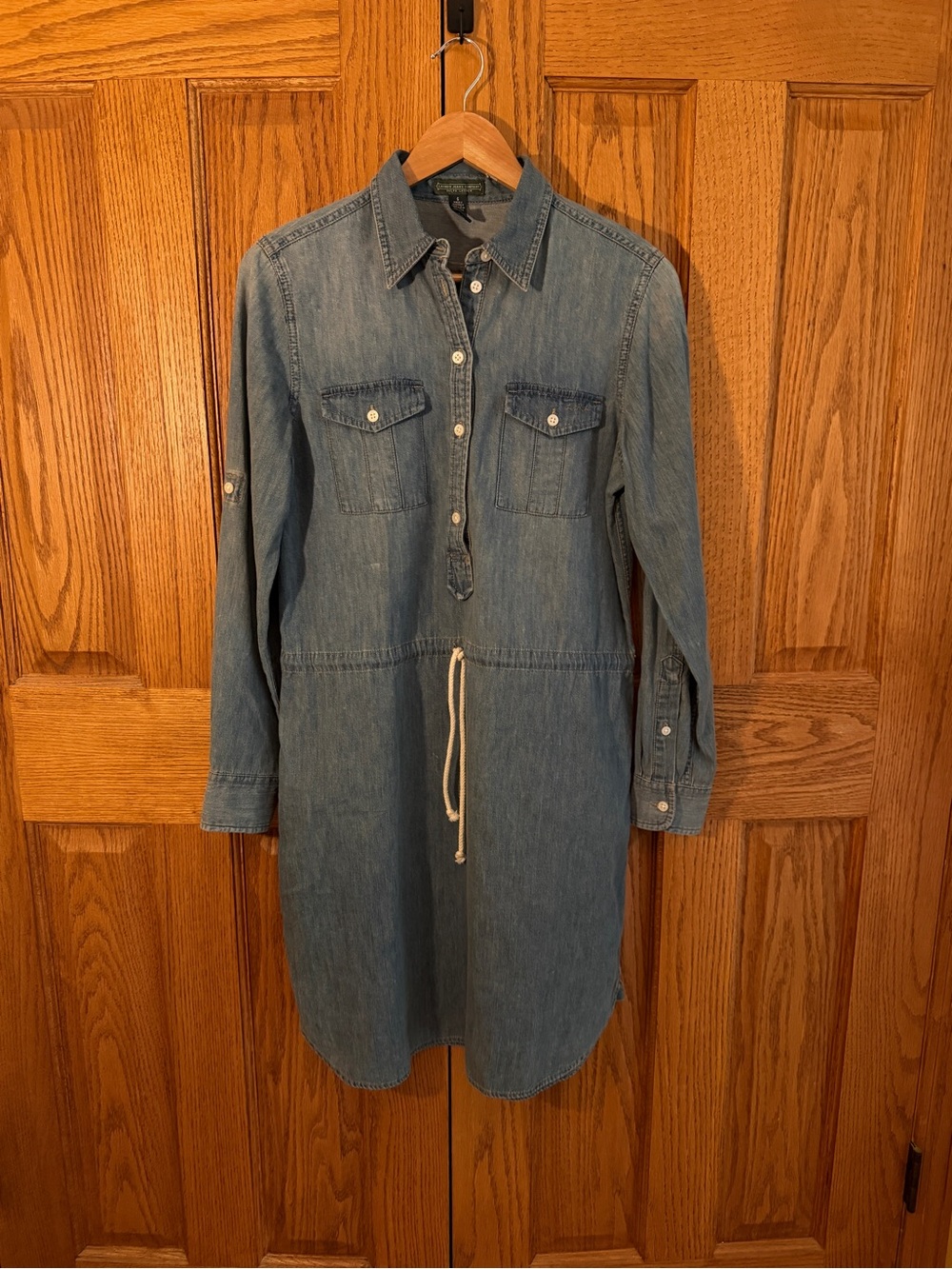 Ralph Lauren Light Blue Denim chambray Shirt Dress